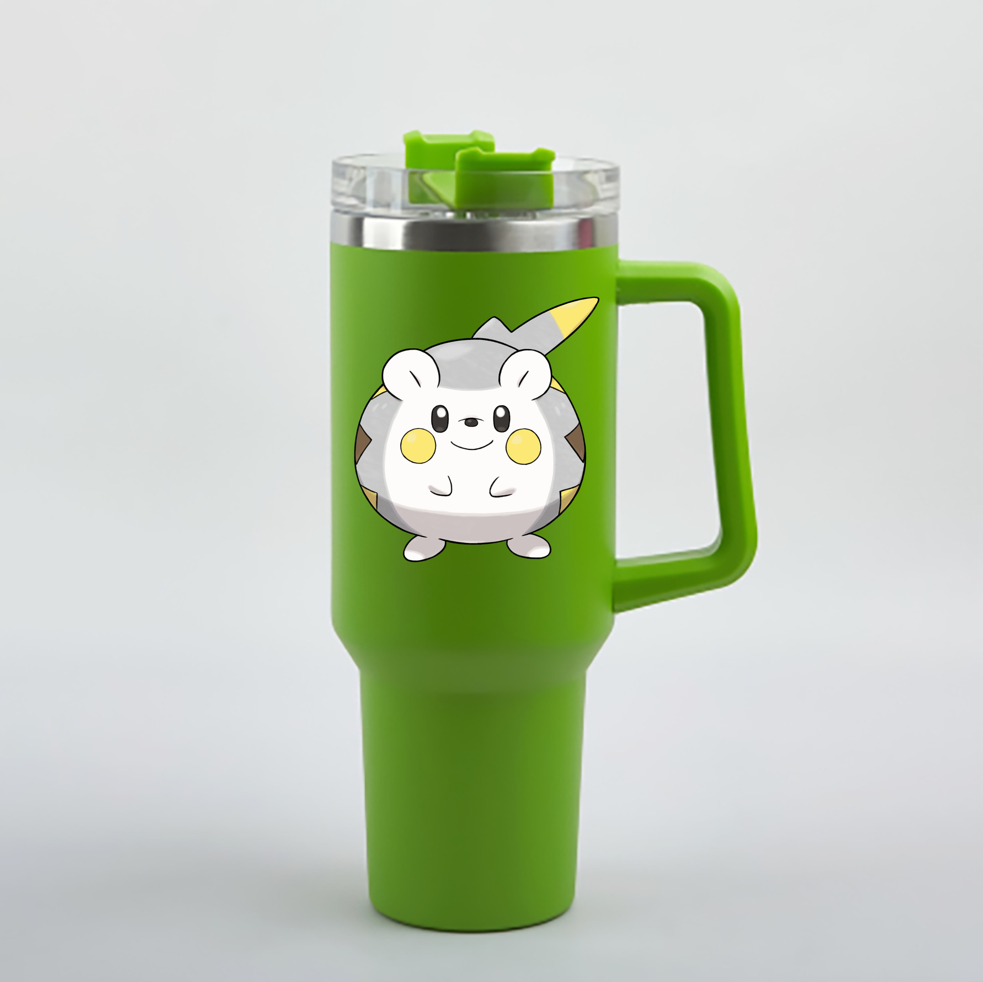 （画像用） ポケットモンスター Pokémon 1200mL車用タンブラー - クリスタルステッカー（プラスチックストロー付き）